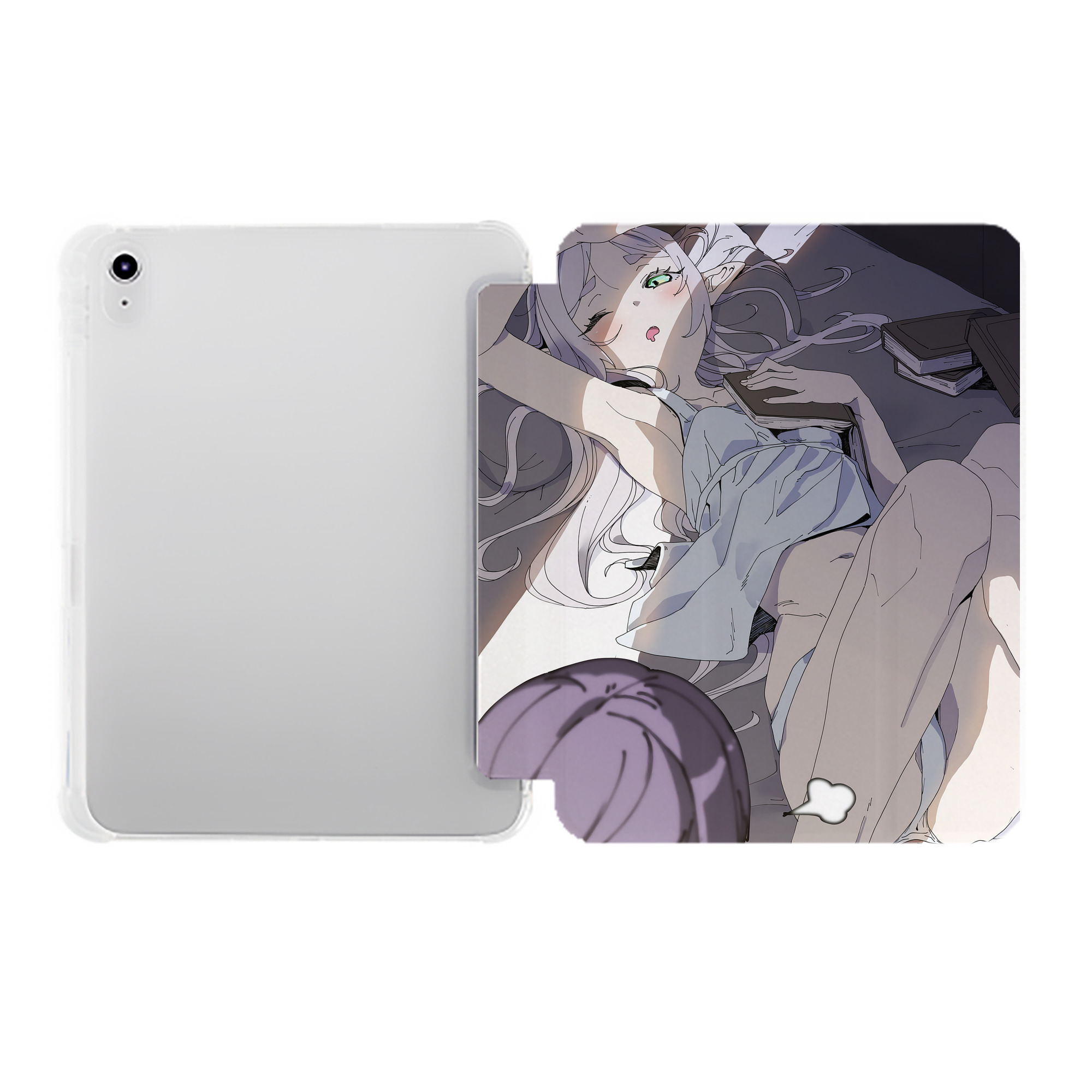 （画像用） 葬送のフリーレン Frieren IPad ケース ペン収納付き 三つ折りスタンド PUレザー×シリコン 対応機種9.5/10.5/10.9インチ